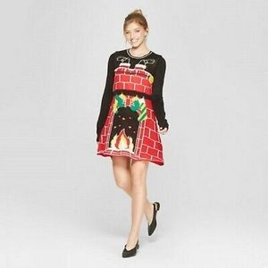 Light Up Christmas Sweater Dress |  Born Famous|XS